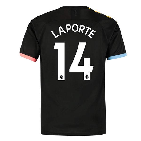 Camiseta Manchester City NO.14 Laporte Segunda 2019-2020 Negro